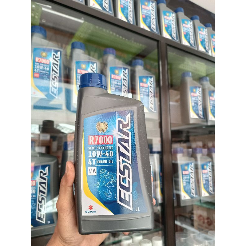 OLI MESIN (MA) MOTOR MANUAL SATRIA FU150 ECSTAR 10W-40 1LITER  ASLI ORIGINAL SGO