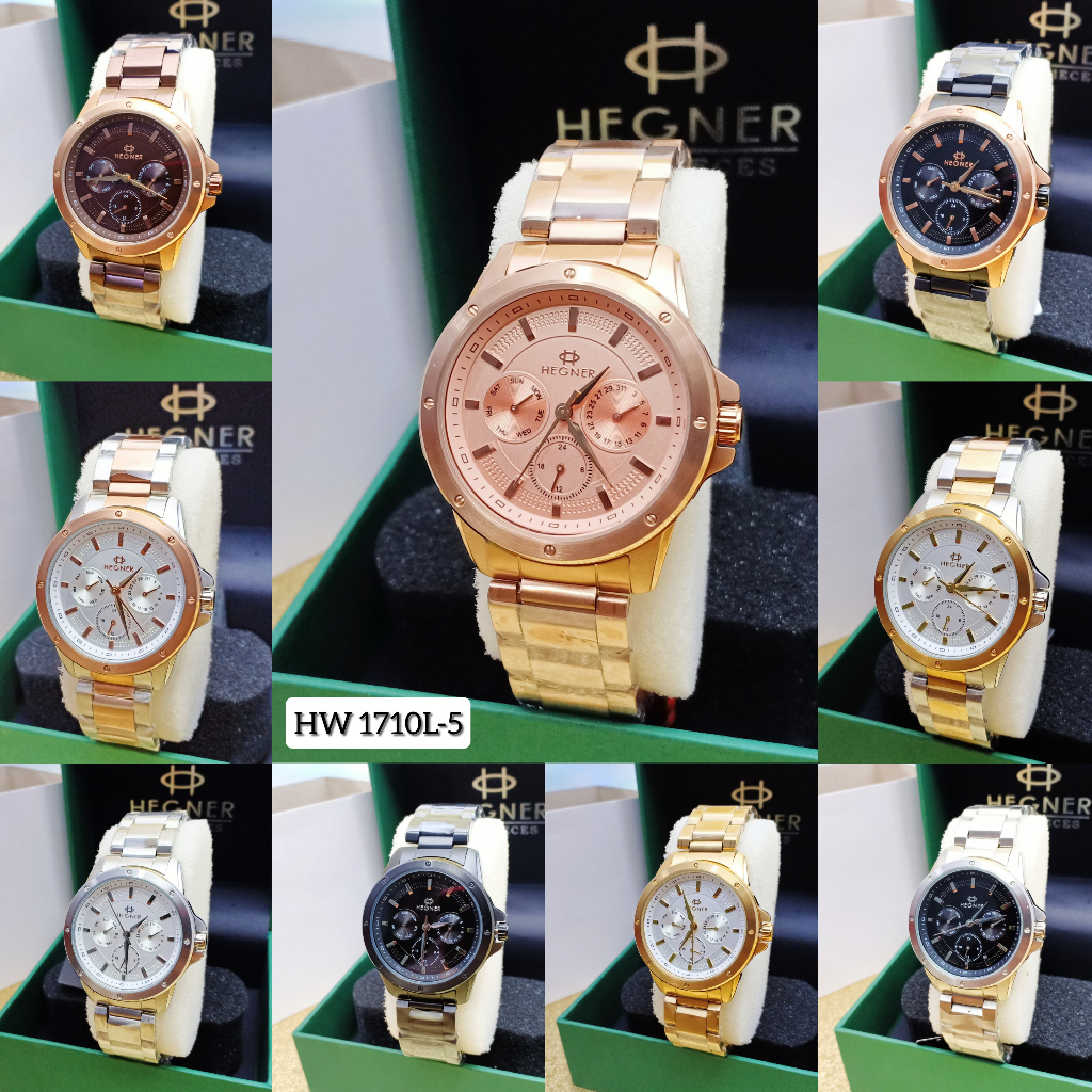 HEGNER JAM TANGAN RANTAI WANITA HW 1710L-5 ORIGINAL GARANSI RESMI
