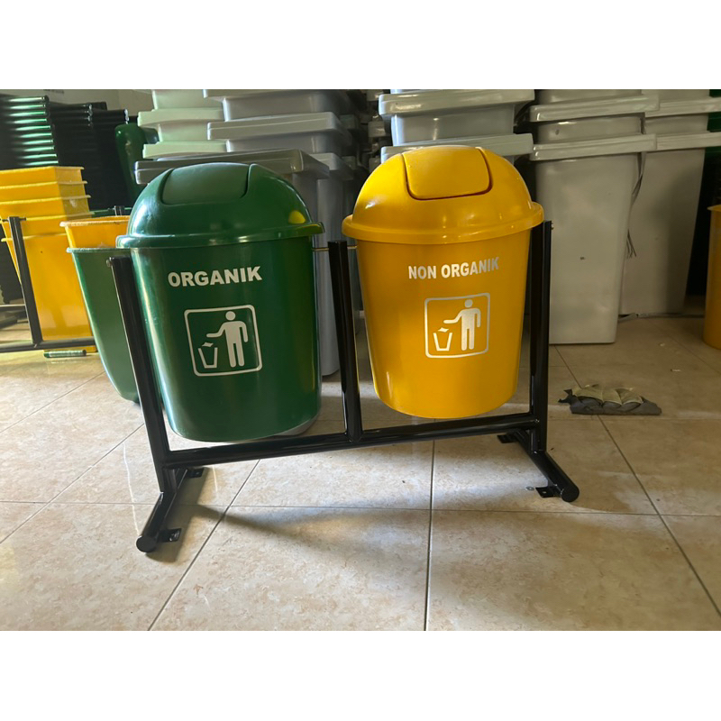 Tempat Sampah 2 Pilah, Kapasitas 50 Litter, Tempat Sampah Gantung 2 Pilah, Tempat Sampah Co