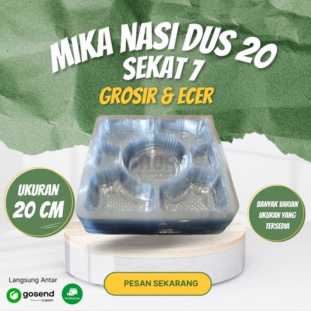[50 pcs] Mika Tumini Sekat 7 / Mika Tumpeng Mini / Mika sekat untuk kardus