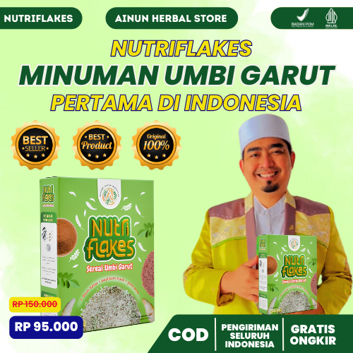 

NUTRIFLAKES ORIGINAL- NUTRIFLEX MINUMAN SEREAL UMBI GARUT ATASI ASAM LAMBUNG MAGH GERD ASLI COD