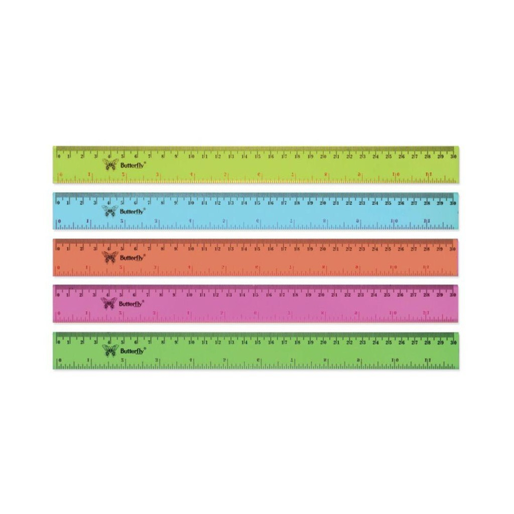 

RULER / GARISAN / PENGGARIS ACRYLIC / PENGGARIS AKRILIK / PENGGARIS WARNA / PENGGARIS BUTTERFLY 30 CM WARNA