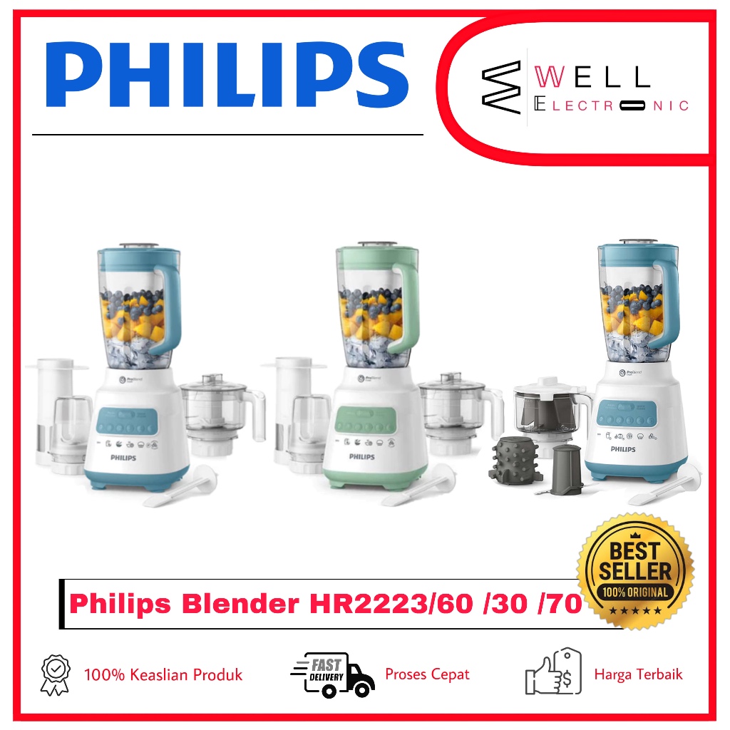PHILIPS BLENDER PLASTIK/MIKA 4IN1 HR2223/60 HR2223/30 HR 2223