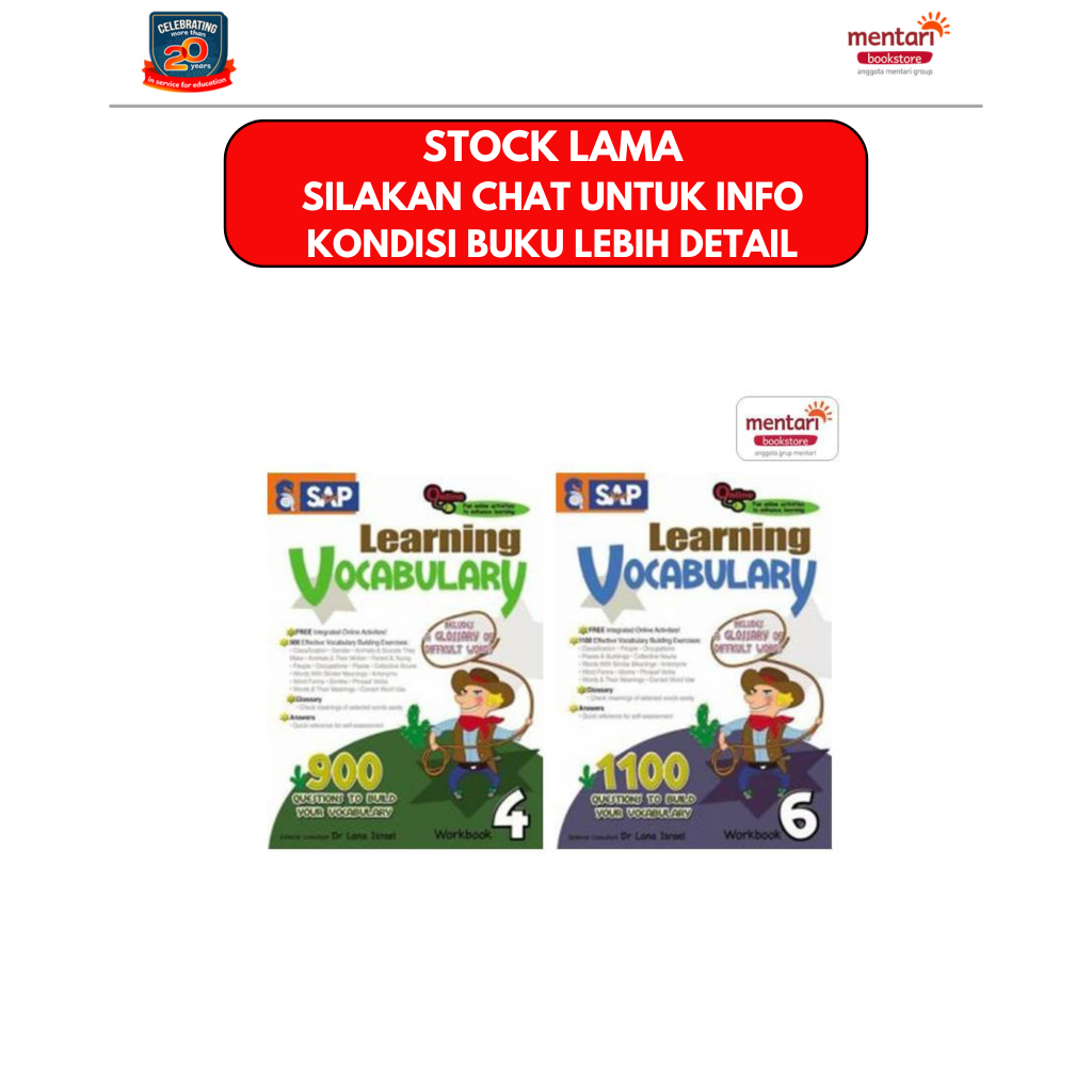 Learning Vocabulary (Online Active) | Buku Latihan Bahasa Inggris SD [CLEARANCE SALE]