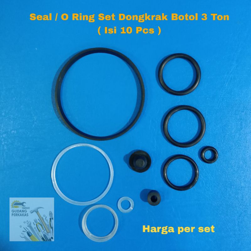 Seal Dongkrak Botol 3 Ton - Karet O Ring Kit Hidraulic Jack 3 Ton