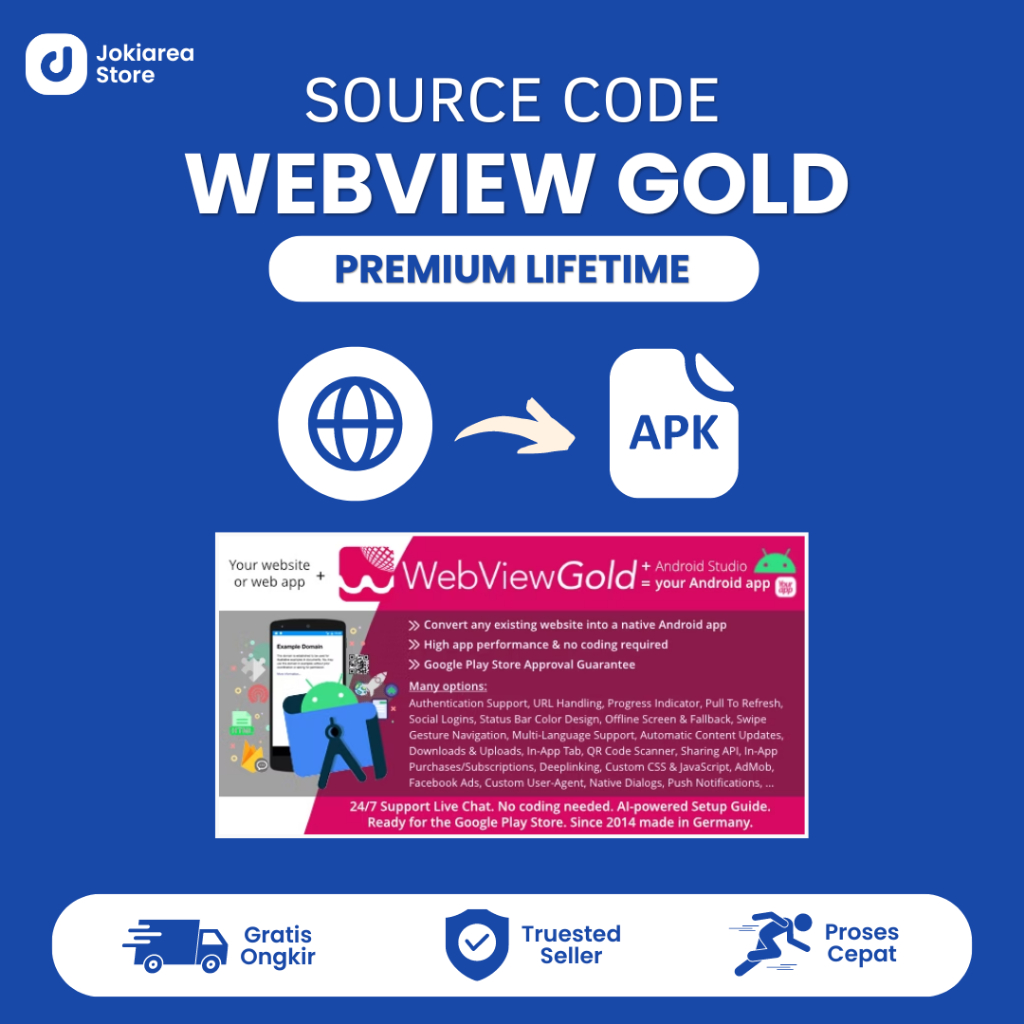 SOURCE CODE WEBVIEW GOLD | CONVERT WEBSITE TO ANDROID