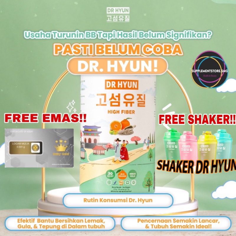 

[FREE SHAKER + GOLD!] DR HYUN Fiber Minuman Serat Korea Rasa Jeju Orange Slimming Detox Diet Sugar Free HALAL BPOM