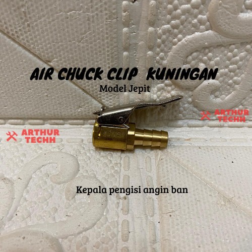 Air Chuck Clip Kepala Isian Angin Ban Jepitan Kuningan Isi Angin Jepit