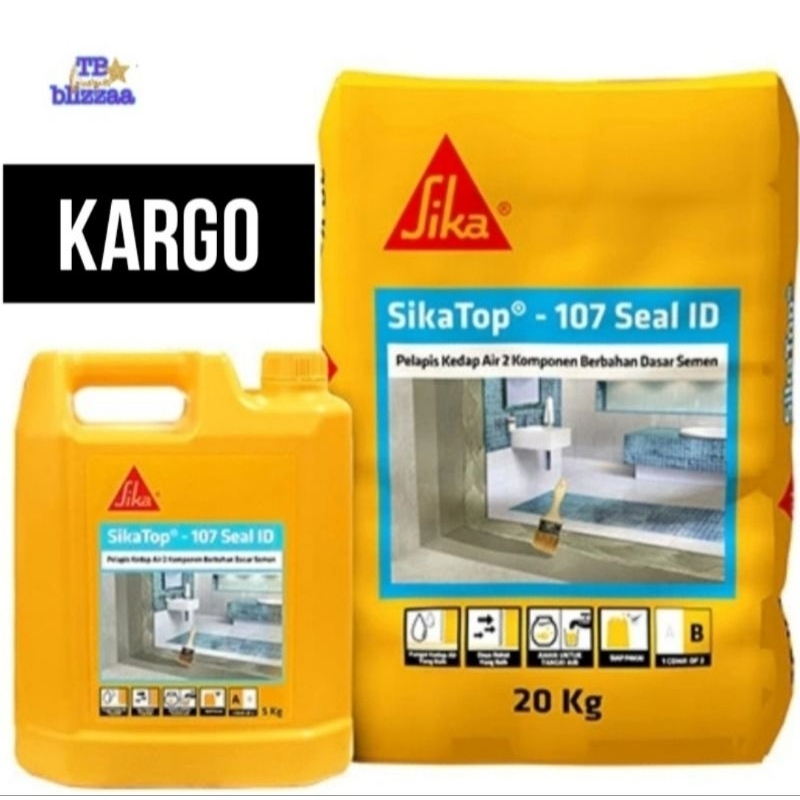 Kargo Sika Top 107 Set 25kg [20kg Semen + 5kg Cairan] SikaTop 107 Seal ID Mortar Waterproof 25kg