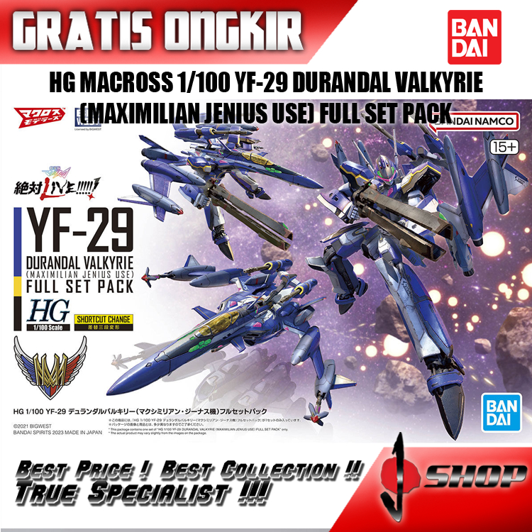 HG MACROSS 1/100 YF-29 DURANDAL VALKYRIE (MAXIMILIAN JENIUS USE) FULL SET PACK