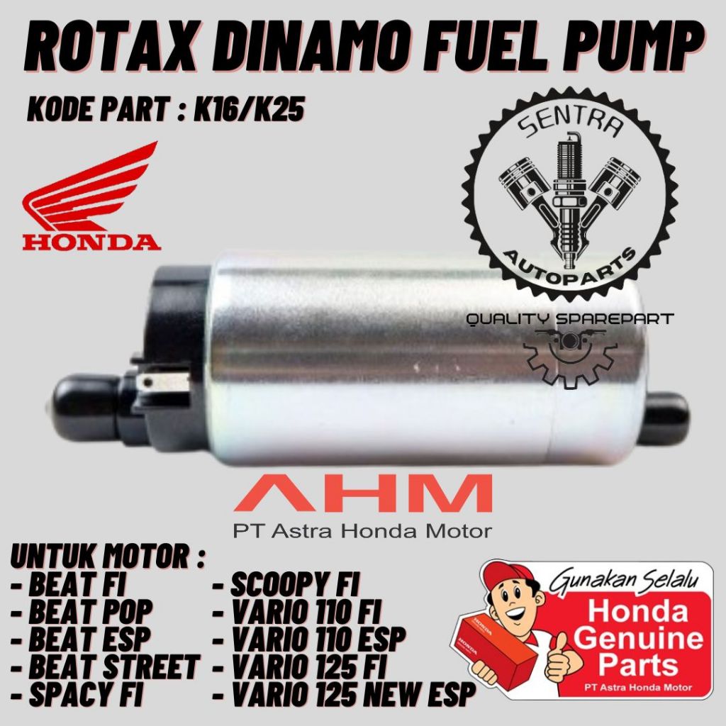 Original AHM Rotax Dinamo Fuel Pump Honda Beat Pop ESP Beat Street Beat FI Spacy FI Scoopy FI Vario 