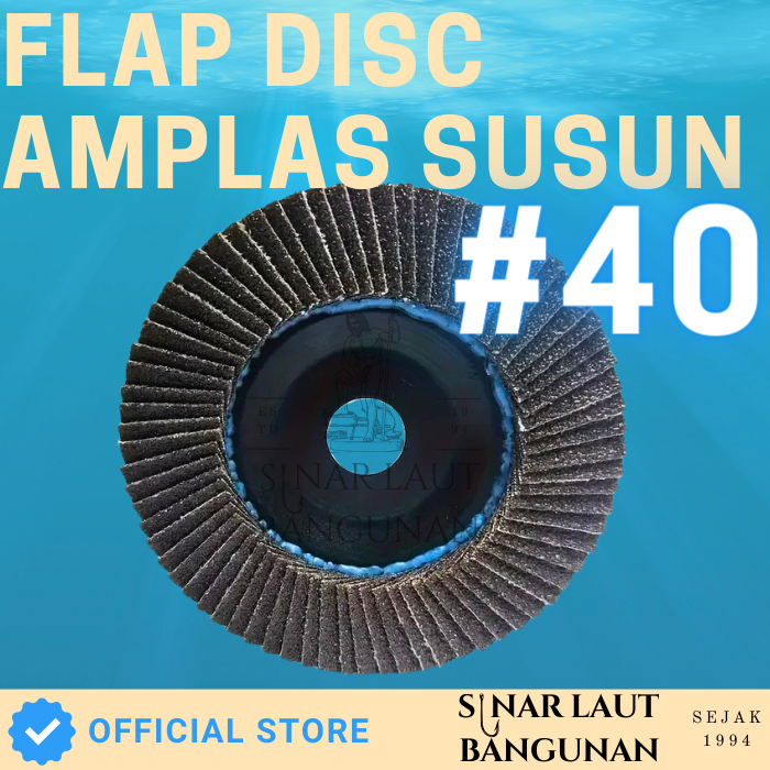 Mata Gerinda Amplas Susun Flap Disc 4 Inch GRIT #40