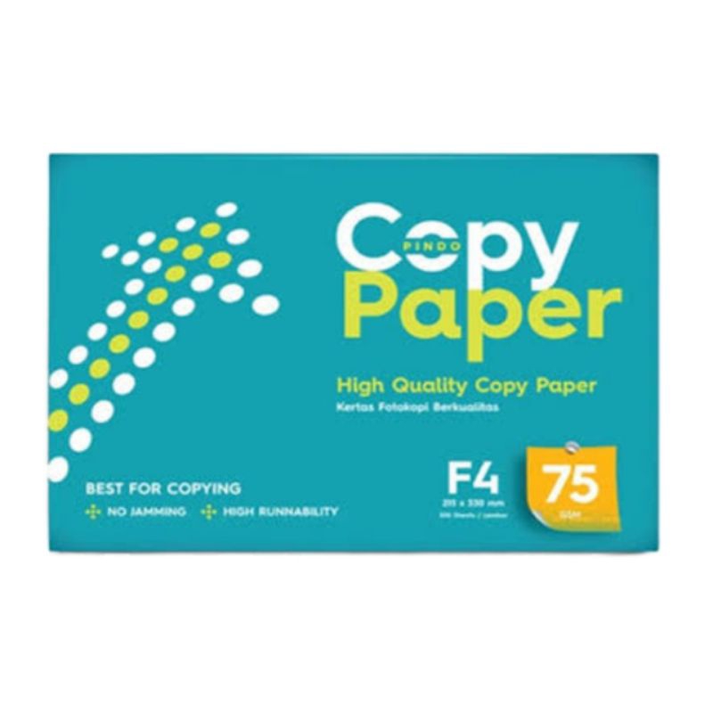 

Kertas HVS Copy Paper F4 75 gsm 1 rim isi 500 lembar