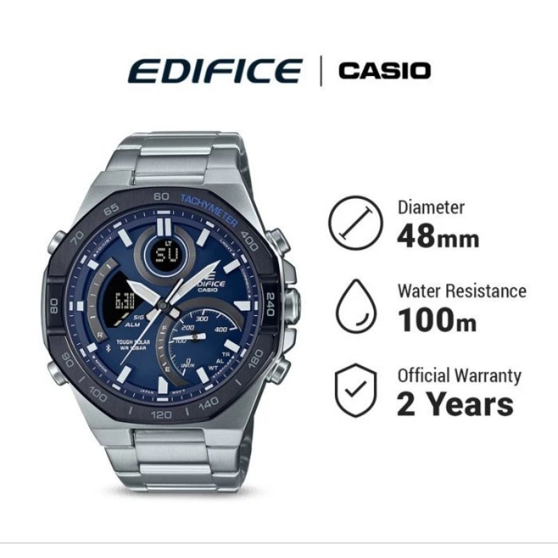 ECB-950DB-2ADF / ECB-950DB-2ADF EDIFICE Original Tahan Air / Jam Tangan Pria ECB-950DB-2ADF