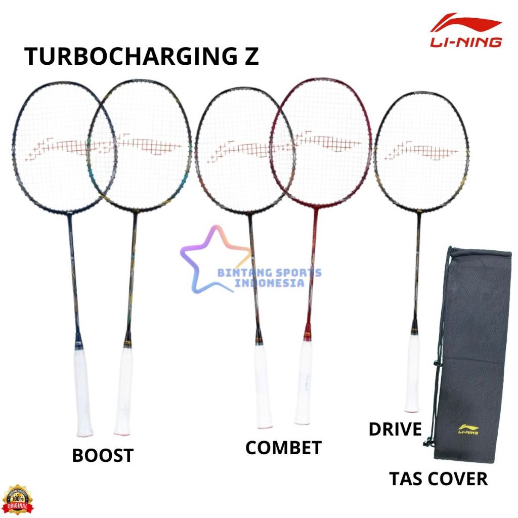 RAKET BADMINTON LINING TURBO CHARGING Z BOOST COMBAT ORIGINAL