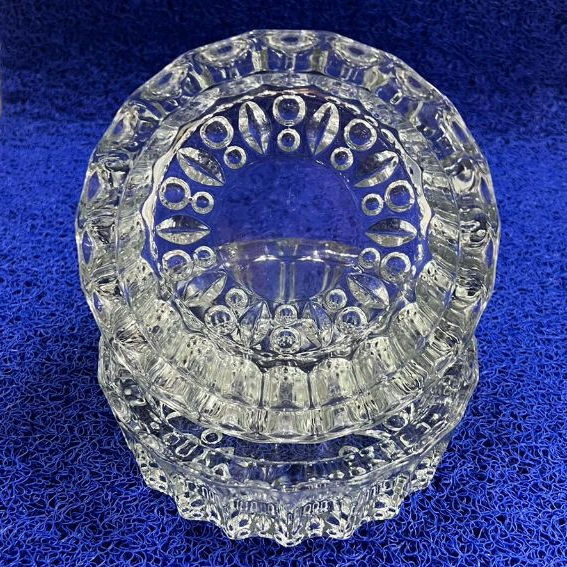 Asbak Kaca/ Asbak Tebal / Asbak Motif Elegant / Asbak Beling Kaca Kristal / Asbak Jumbo
