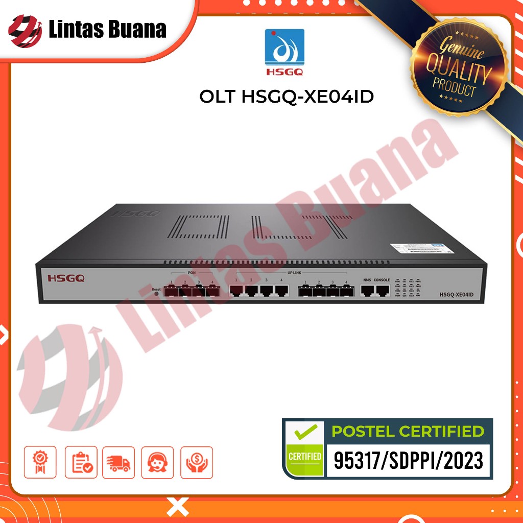 OLT EPON HSGQ XE04ID SFP Slots 4*10G SFP ; Uplink Slot Power AC+DC