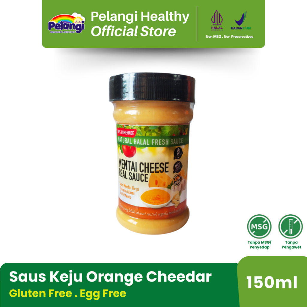 

Pelangi Saus Keju Cheese Gurih Natural Non MSG & Pengawet-Halal