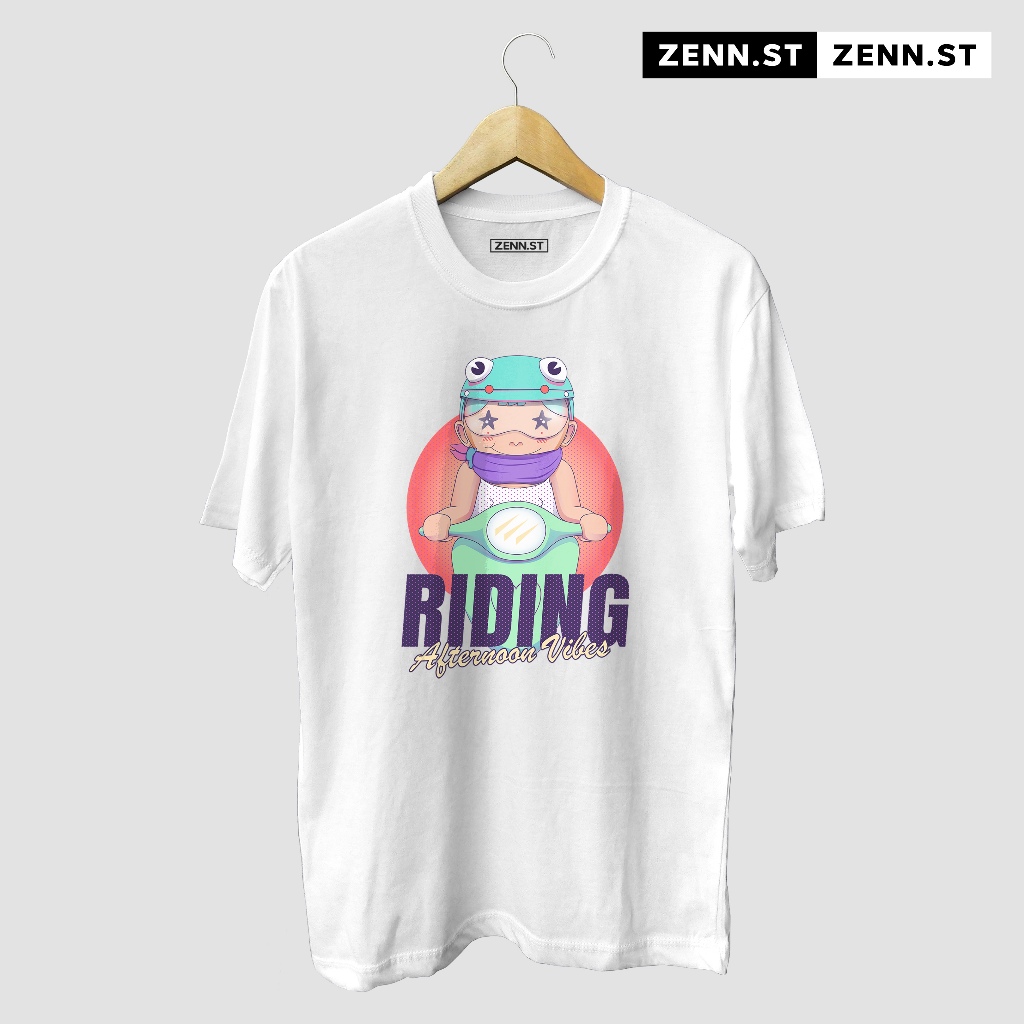 Kaos lucu baju vespa pria wanita kaos bahan lembut hitam & putih