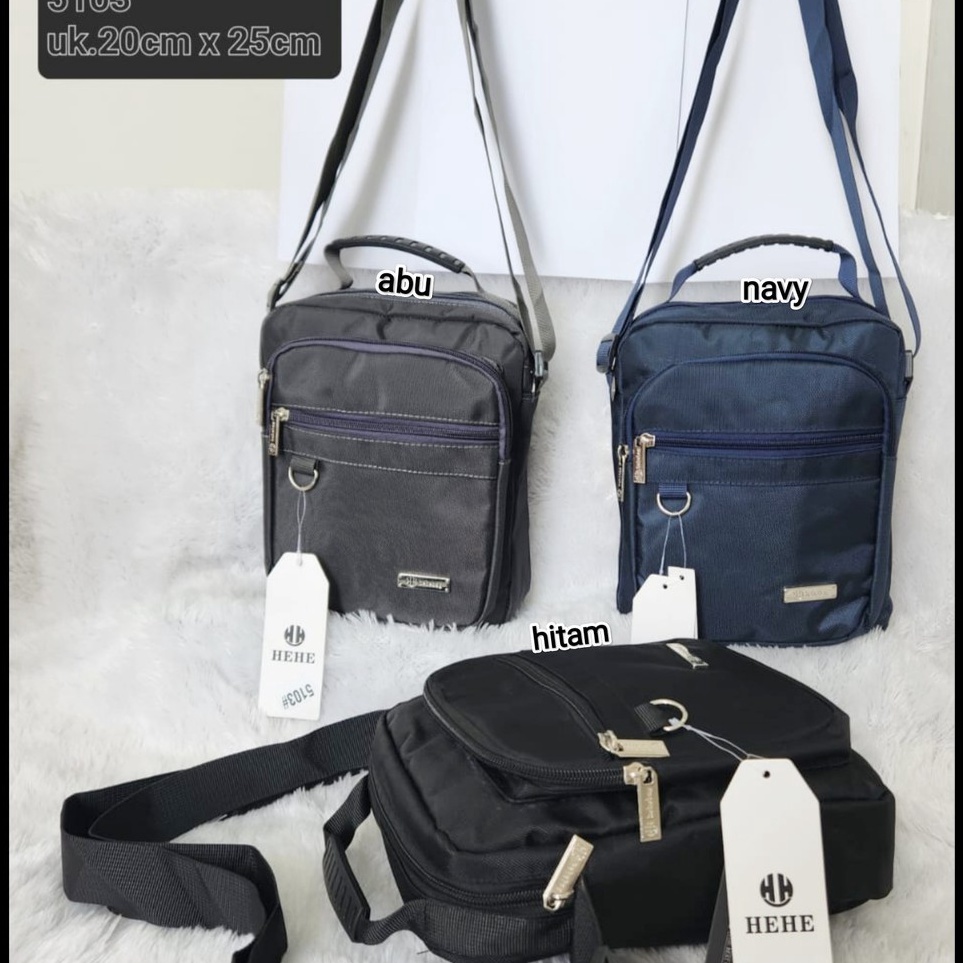 KODE C46J Hehe tas selempang pria sling bag import tas kerja cowok anti air