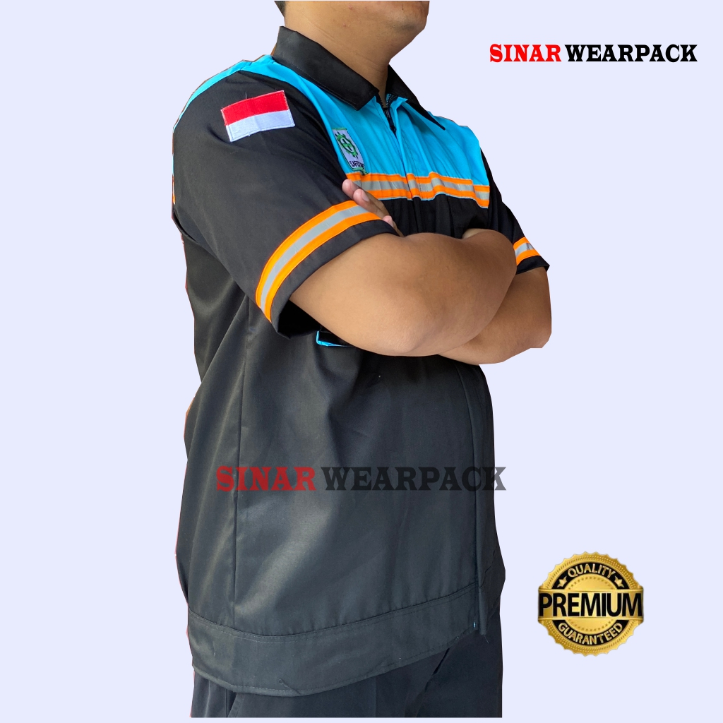 WEARPACK SAFETY LENGAN PENDEK ATASAN BAJU K3 BAJU PROYEK