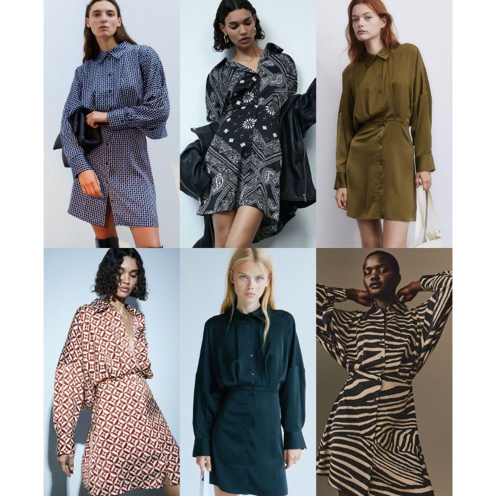 Harga Termuraah HM Satin Shirt Dress  511