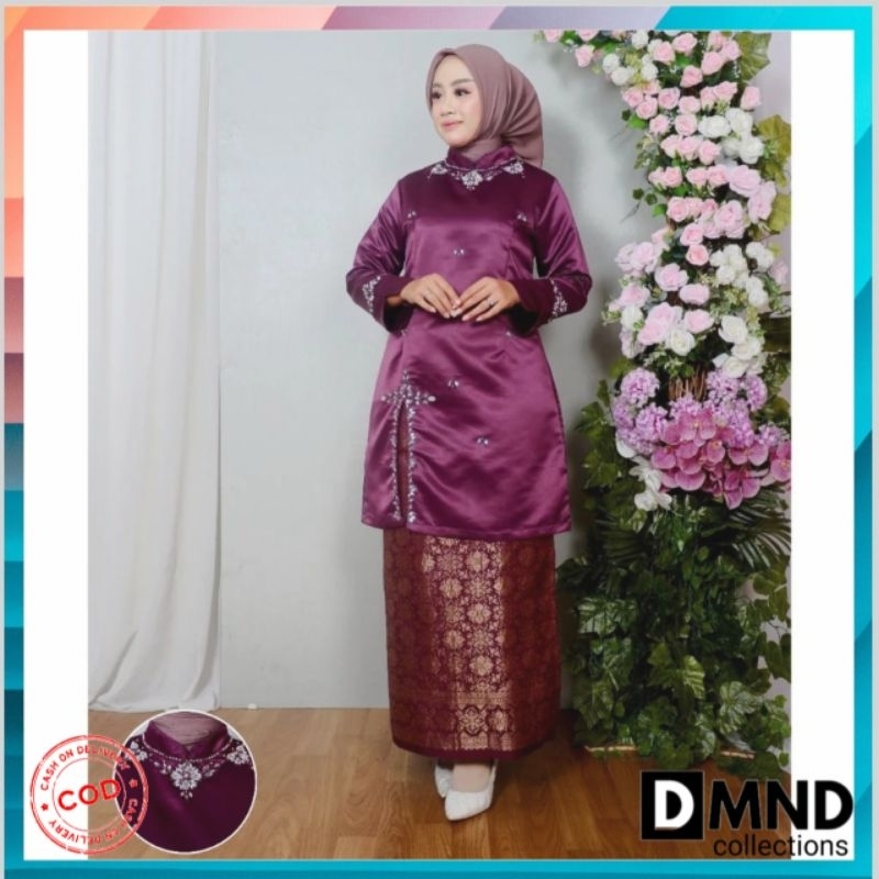Baju Kurung Malaysia Stelan Baju Kurung Malaysia Full Payet Rok Songket
