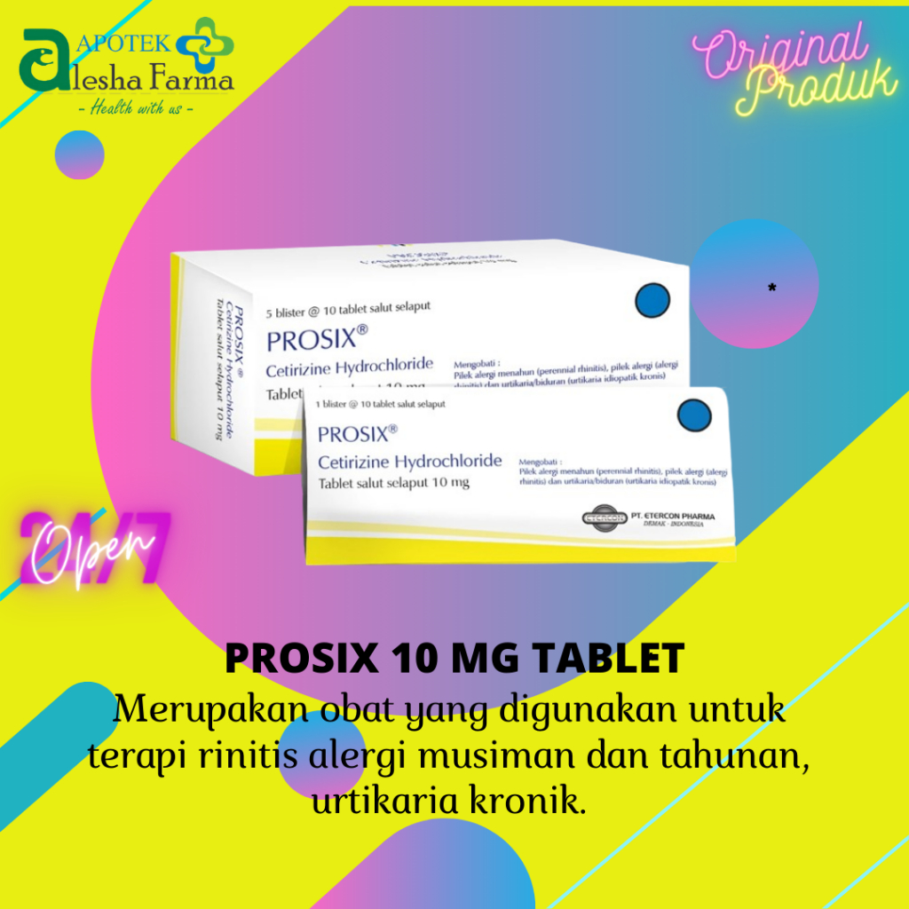 ❤Alesha❤ Prosix Blister 10 Tablet | Obat gatel | Obat Alergi Prosix