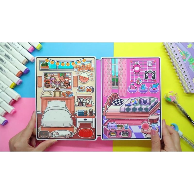 Toca Boca Mainan Edukasi Paper Book Paper Doll Toca Pazu vs Toca Boca Edisi 143 Quite book ( Sudah D