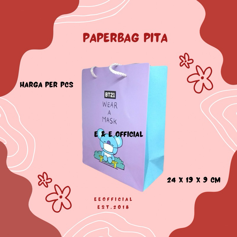 

PAPERBAG BTS KOREA / PAPERBAG BT21 / PAPERBAG KECIL / PAPERBAG ULANG TAHUN / GOODIE BAG / TAS ULTAH