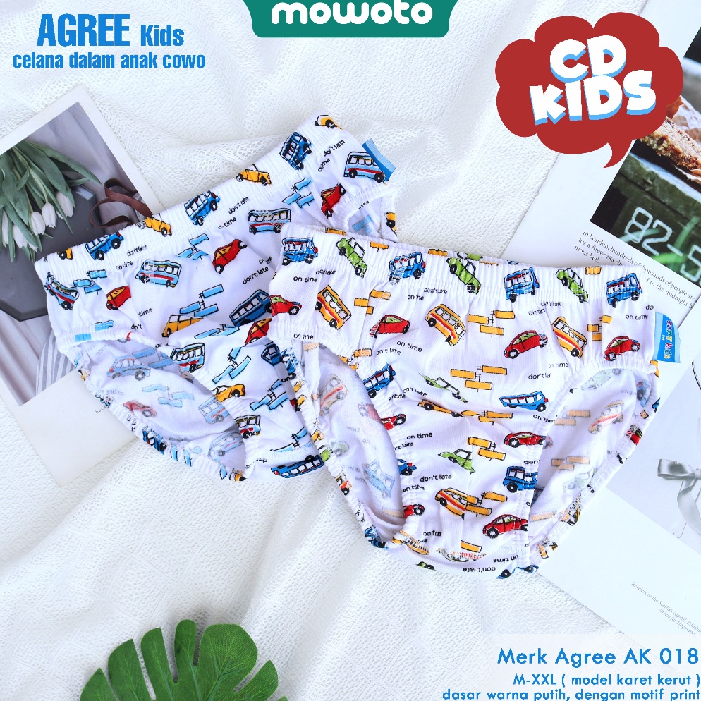 SPECIAL PRICE  3pc  CD Agree Kids AK 18  27 CAR PUTIH  29 tahun  Celana Dalam Anak Cowo MXXL Putih F