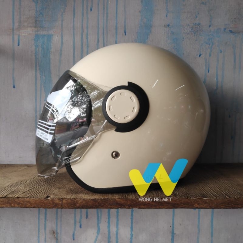 Helm ASCA MOON SNI Ori Kaca Hitam Terang Feel Makai Mirip HONDA SCOOPY