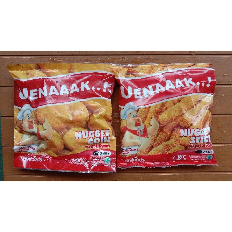 

Belfoods Naget Ayam Uenak 250 gr (Instan)