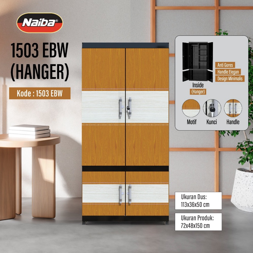 Terbaru NAIBA  MSC NAIBA FIT GANTUNG EBONY JNE