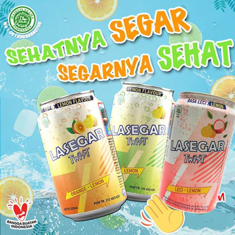 

Lasegar twist jeruk lemon / leci lemon / lemon 320 ml