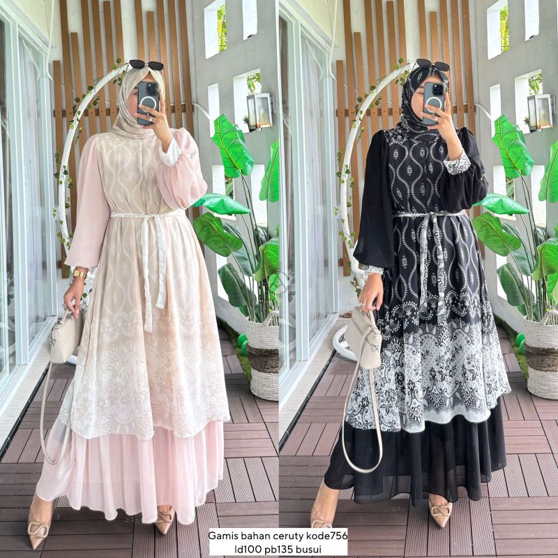 Gamis bahan ceruty by Alvaro collection