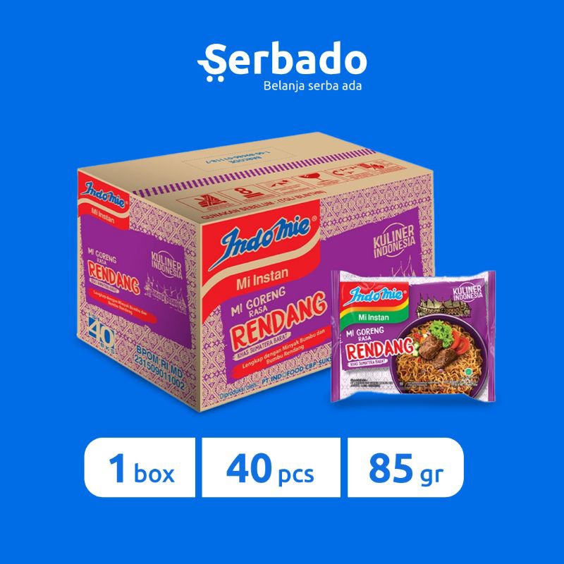 

Indomie Goreng Rendang 85gr 1 Dus (Isi 40 pcs)