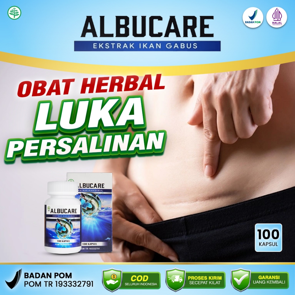 Vitamin Herbal Albucare 100% Original - Obat Luka Persalinan Luka Sunat Luka Bakar Luka Kecelakaan