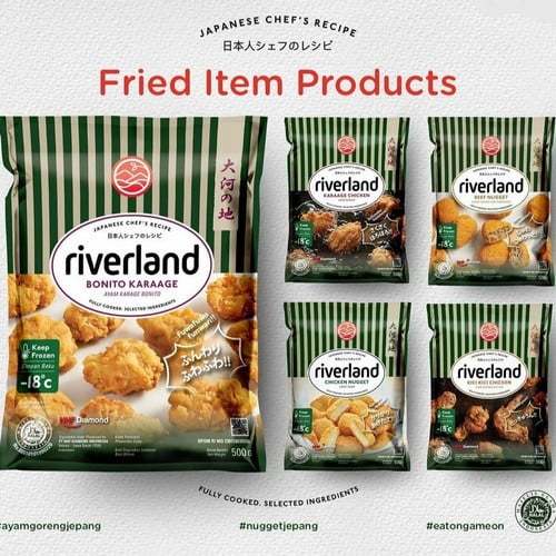 

Riverland Frozen Food Jepang / Chicken & Beef Nugget / Karaage Fried 500 GR