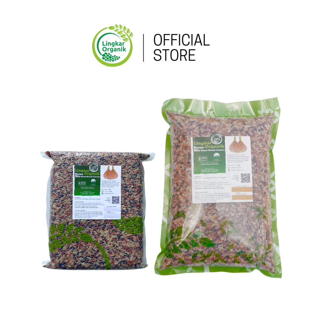 

Lingkar Organik - Beras Organik Mix Wholegrain (Hitam-Merah-Coklat) 2Kg & 2,5Kg