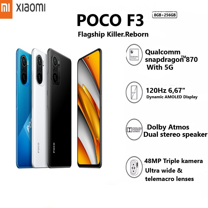 [TERBARU] Handphone XIAOMI POCO F3 RAM 8/256 - BERGARANSI