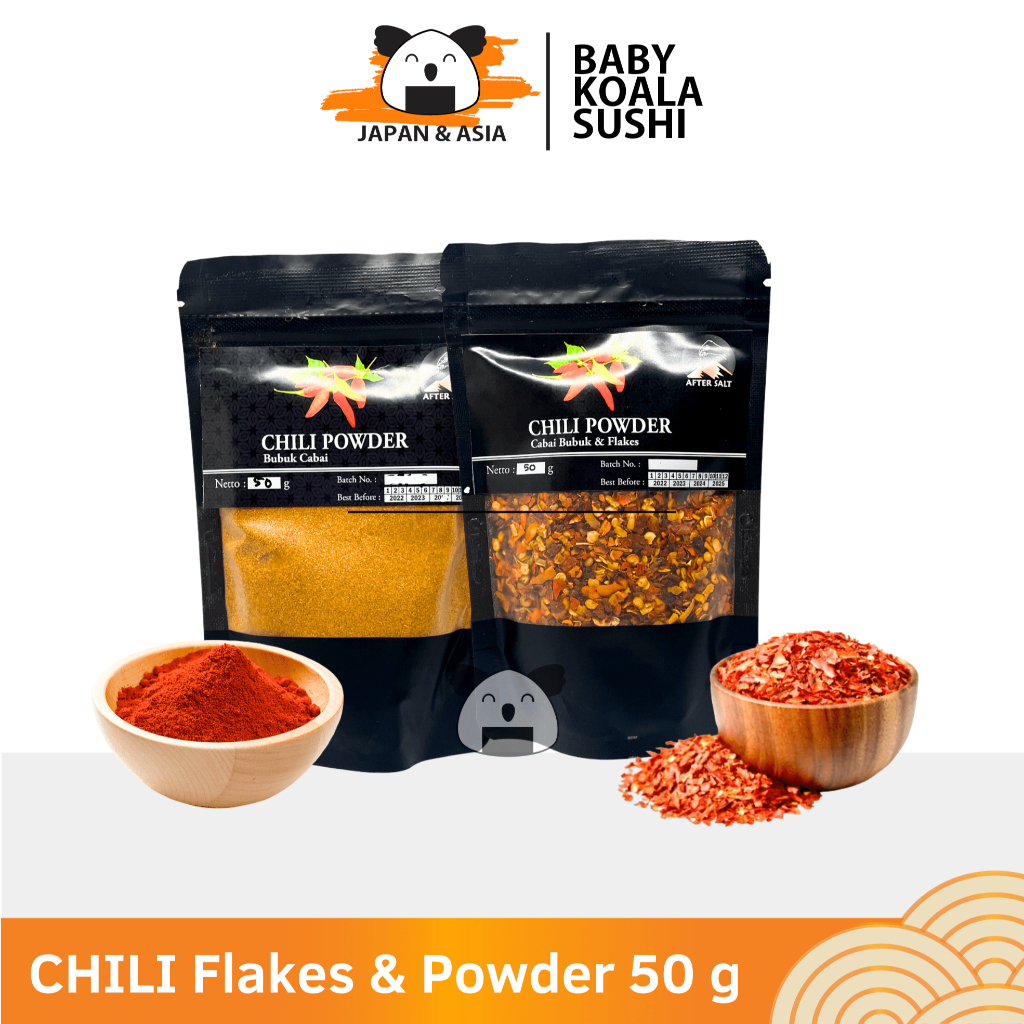 

Chili Flakes & Chilli Powder Togarashi 50g | Cabe Bubuk Super Cabai Pedas Kasar Halus