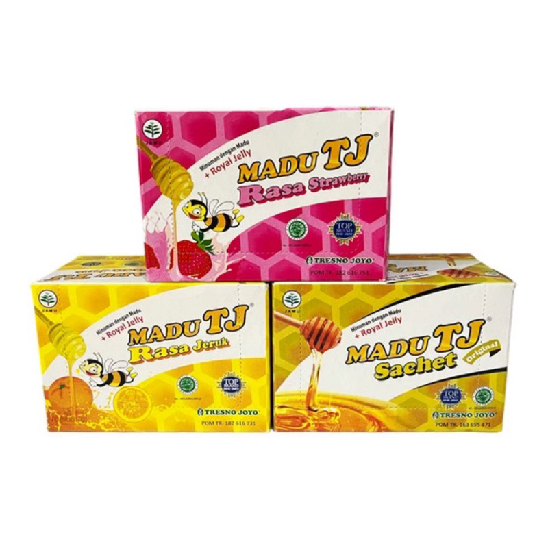 

Madu TJ kemasan sachet 1 box isi 12 sachet