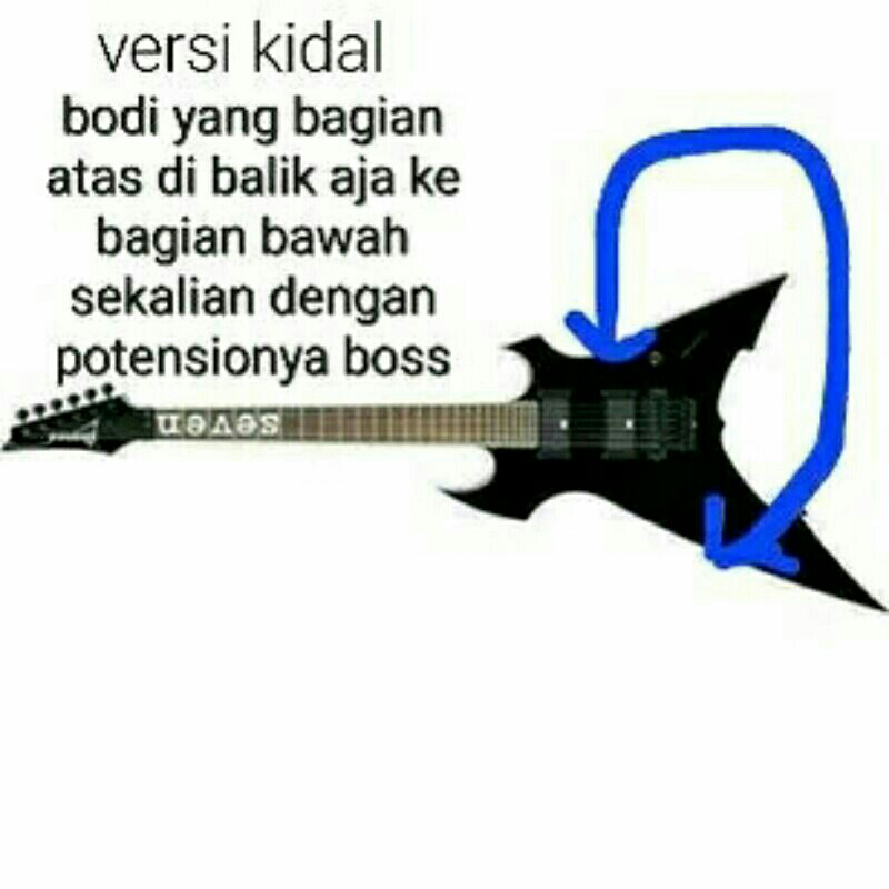 preorder gitar model ibz seven left handed atau kidal