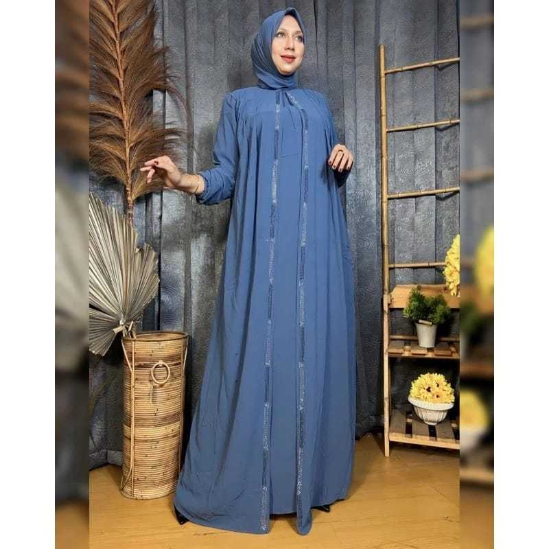 M.C - Gamis Terbaru Style Fatimah Dress Bahan Ceruty Babydoll Fashion Wanita Muslim /Kondangan/Swaro