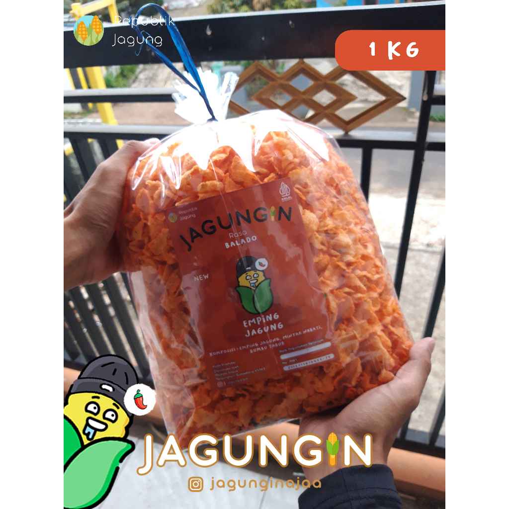 

Jagungin Balado - Snack Emping Jagung Keripik Jagung Jagung Geprek Corn Flakes Bikin Nagih