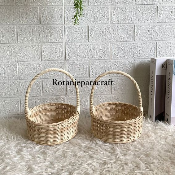 Rak susun tingkat 1 /rak bumbu/tempat bumbu/rantang susun/Keranjang Rotan /Rotan Hampers/Keranjang B