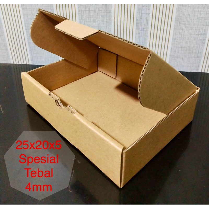 

PROMO KARDUS DIE CUT 25x20x5 BAHAN C FLUTE TEBAL
