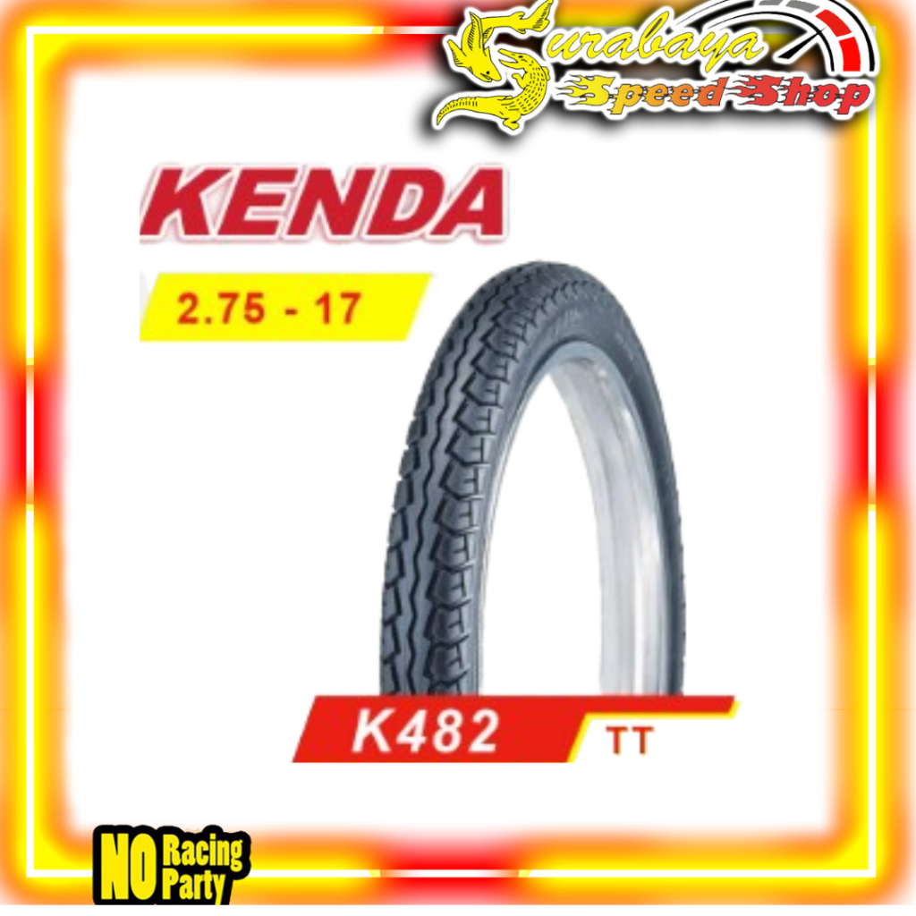KENDA BAN MOTOR LUAR TIPE K482 TUBETYPE RING 17 UKURAN 2.75 ORIGINAL KENDA