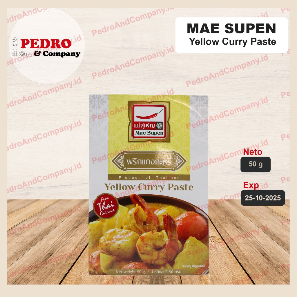 

mae supen yellow curry paste 50 gram - thai cuisine, thailand kari kuning